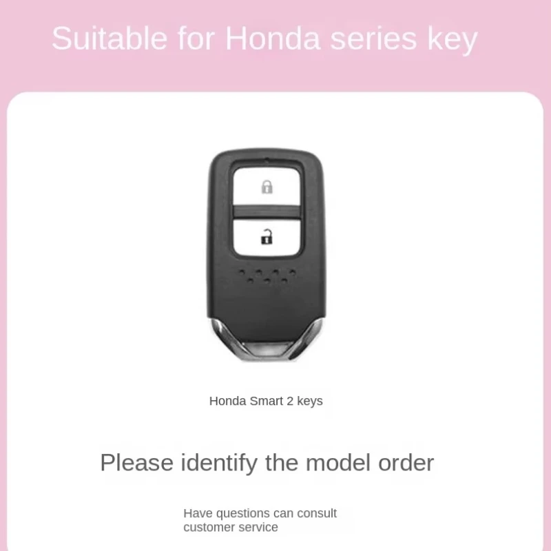 For Honda Civic CRV HRV Accord Pilot Fit Freed Vezel Odyssey 2018 - 2022 Accessories 2 Buttons TPU Car Key Cover Case view 2