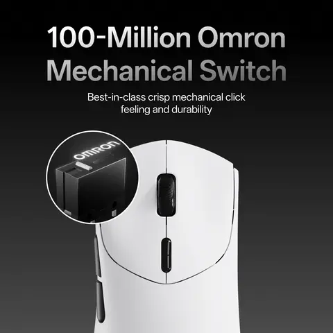 라포우 GEN-2 VT7 무선 게이밍 마우스 8K 무선 폴링 레이트 53g 경량 1억회 기계식 스위치 매크로 지원