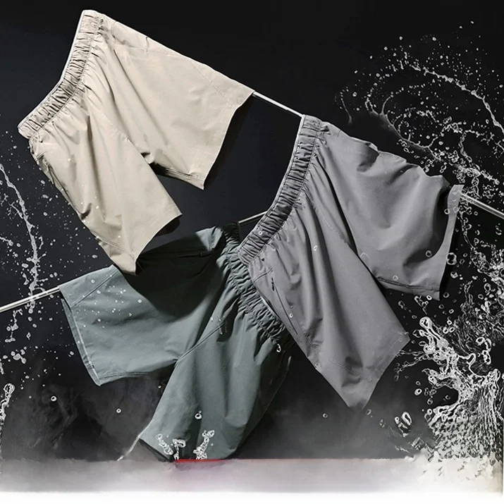 

LEAVOJOHNSON мужские летние уличные орты четырехсторонние эластичные водонепроницаемые дышащие простые повседневные брюки нейлонового цвета