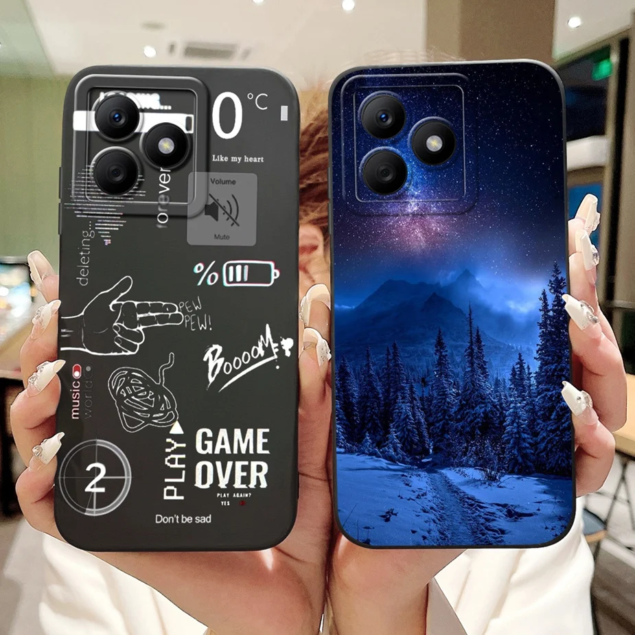 For Realme C61 Case RealmeC63 RMX3939 Luxury Art Painted Cover Soft TPU Phone Case For Realme C63 C 61 RealmeC61 RealmeC63 Shell