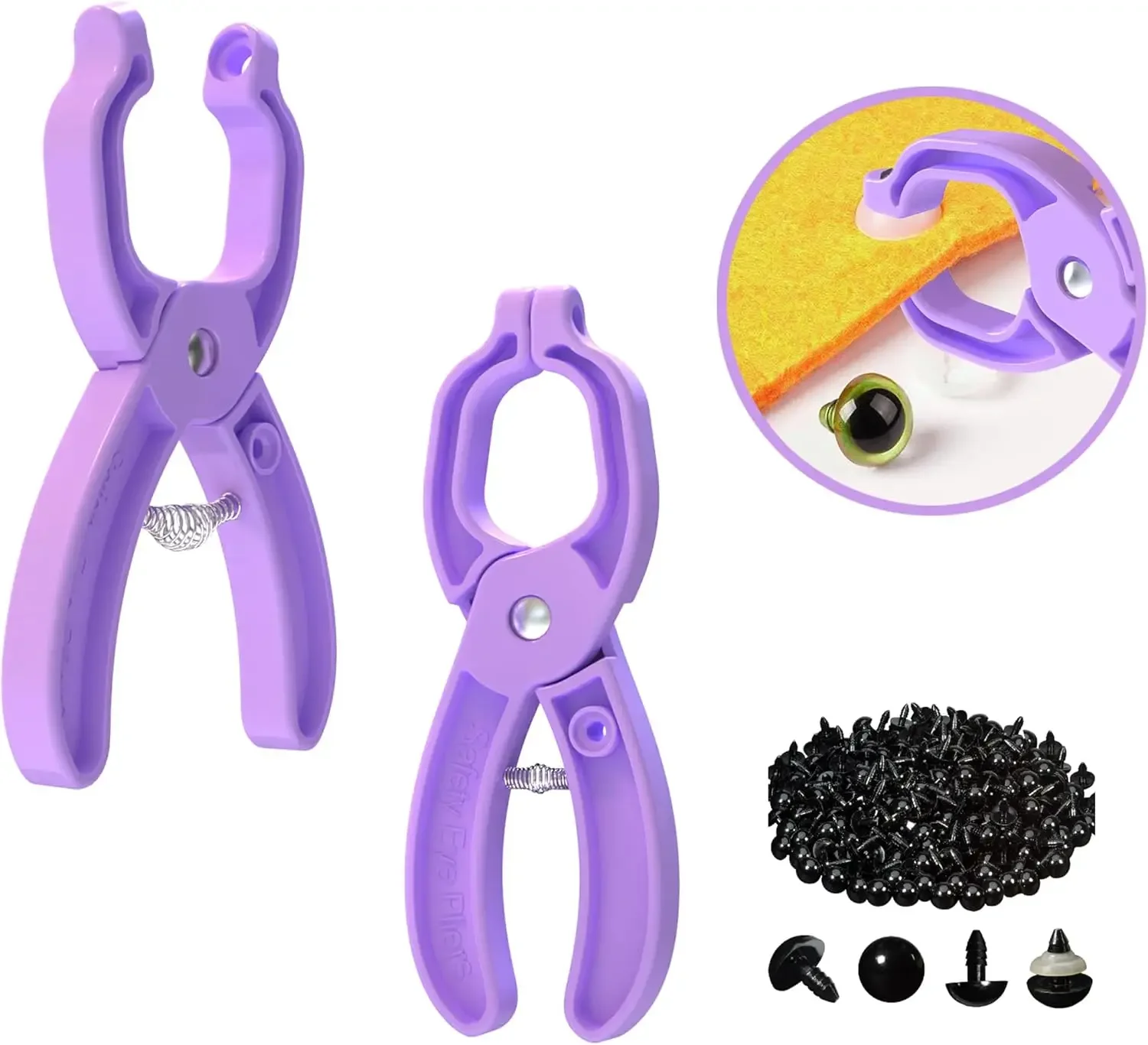 GEOCCI Safety Eye Tool Auxiliary Tool for Attaching Safety Eyes for Crocheting Safety Eyes Crochet Tools for Amigurumi Crochet