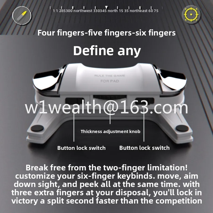2026 new six-finger tablet chicken eating artifact iPad gamepad mechanical button delta special peripheral