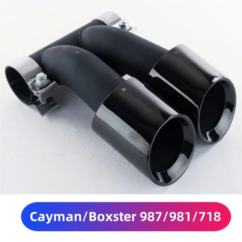 สําหรับ Porsche Cayman Boxster Muffler 987 981 718 ท่อไอเสียอัพเกรดคาร์บอนไฟเบอร์ท่อไอเสียหัวฉีดท่อไอเสียหัว