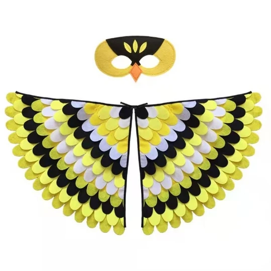 Ailes D’oiseau Bleues 118x65 Cm – Costume D’aigle Ou Hibou – Déguisement Halloween Et Cosplay Pour Enfants