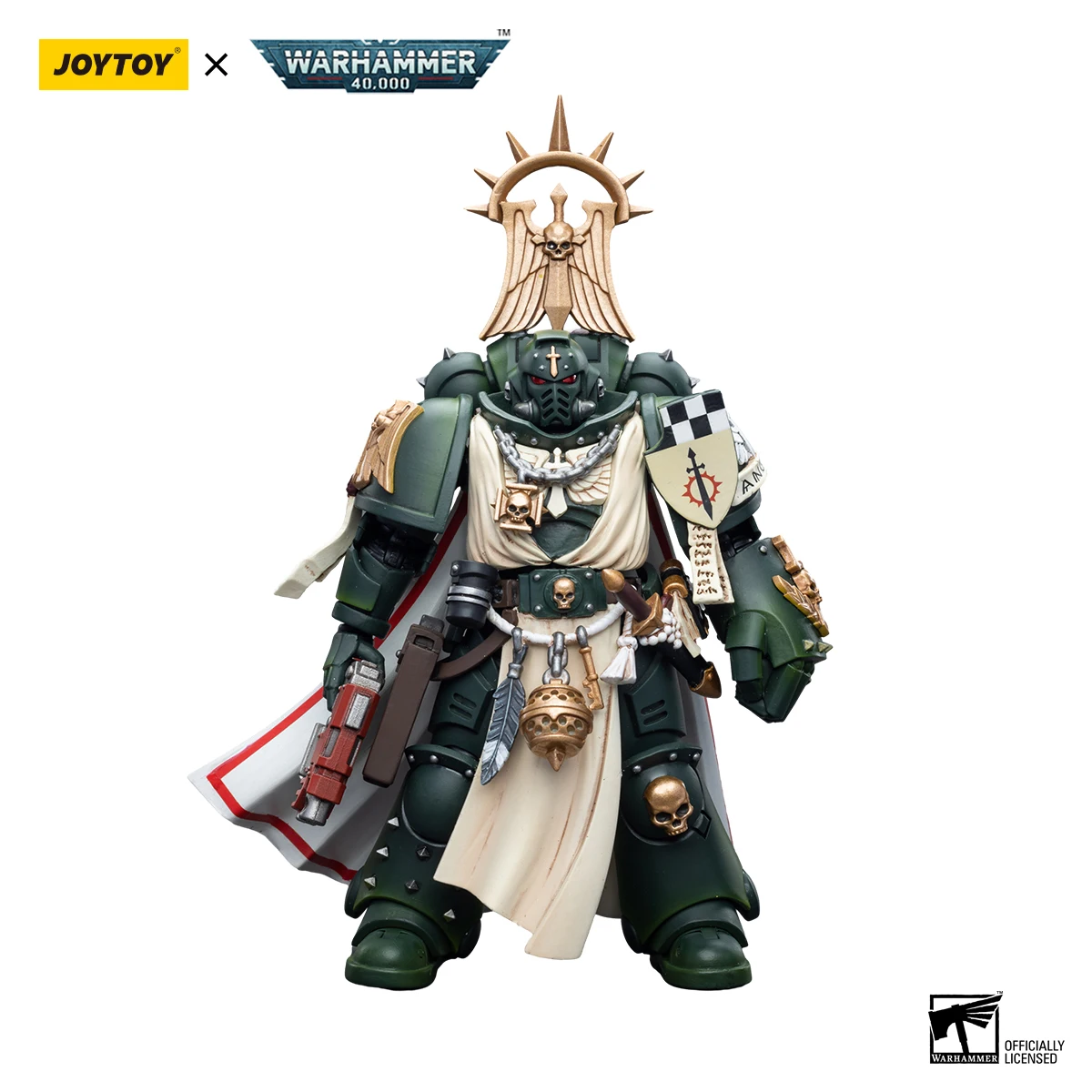 [EM ESTOQUE] JOYTOY Warhammer 40000 Dark Angels Master com Power Fist Anime Modelo Militar aniversário