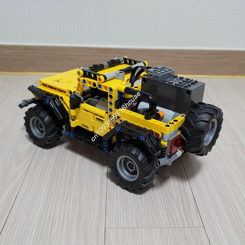 687 elementów MOC Jeep Wrangler Sterowany na Zdalnie Model Techniczny Prezent na Boże Narodzenie Klocki Konstrukcyjne Zabawka DIY Klocki dla Dzieci
