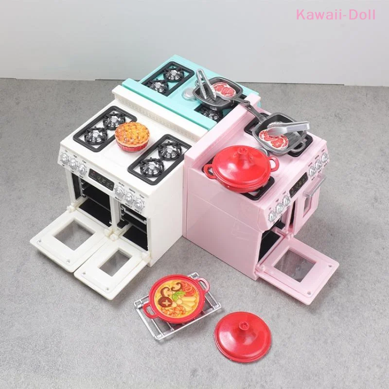 [DO]Mini Model Stove Kitchen Scene Simulation Doll Play Home Toy Ornament Compact Kitchenware Set For Playtime Fun[DO]