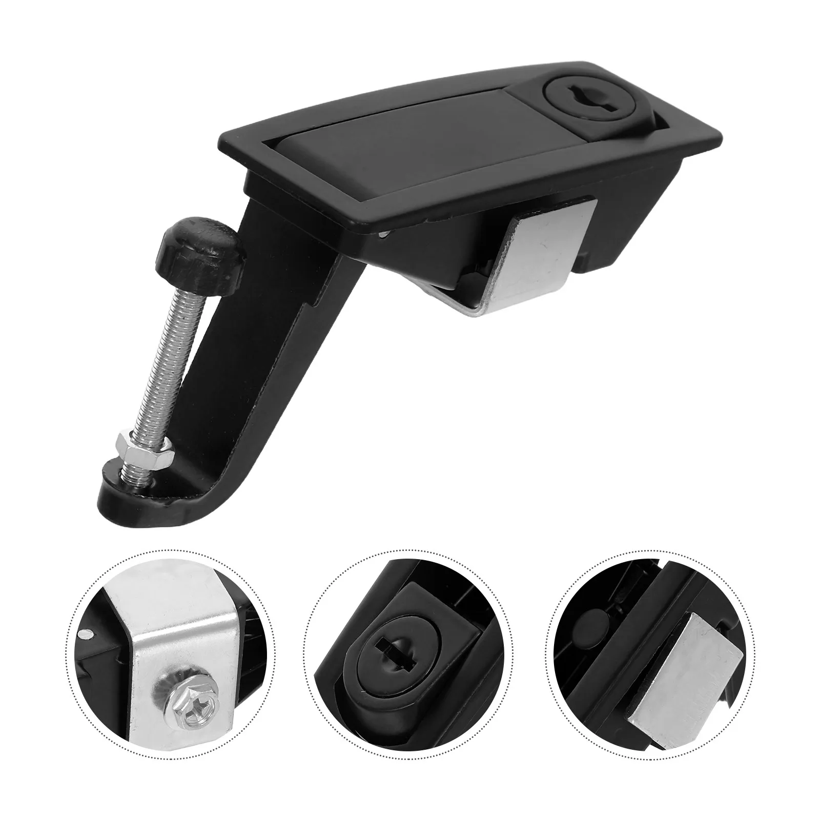 2Sets Electric Cabinet Latch Secure Push Button Lock Flush Mount Paddle Latch for Electrical Cabinets Industrial Cabinet Door