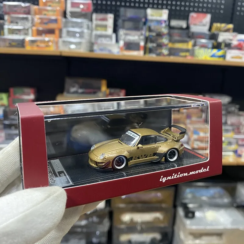 IG 1:64 Scale RWB 993 Matte Gold Alloy Car Model