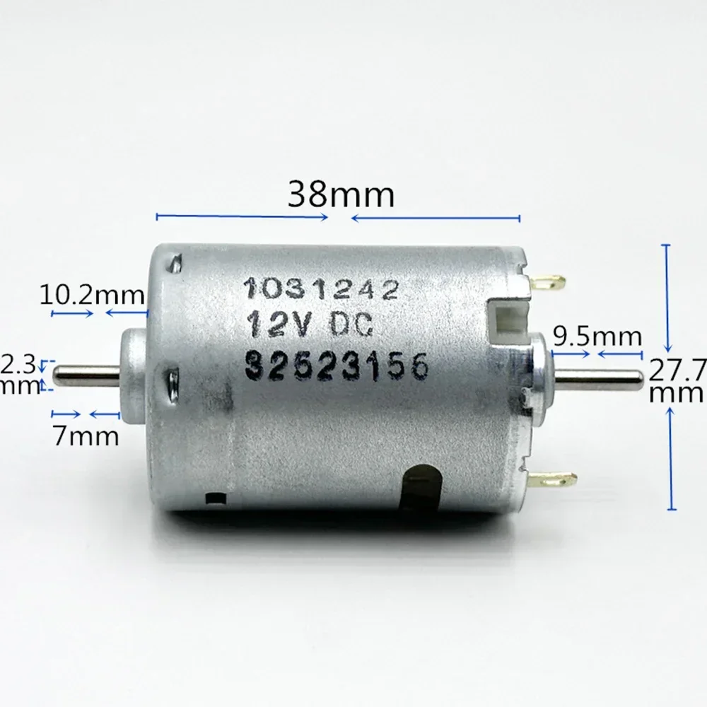 High Speed Carbon Brush JOHNSON 1031242 DC 6V-24V 12V RS-385 Dual Output Shaft Micro Motor 13400RPM Mini 28mm Electric Motor