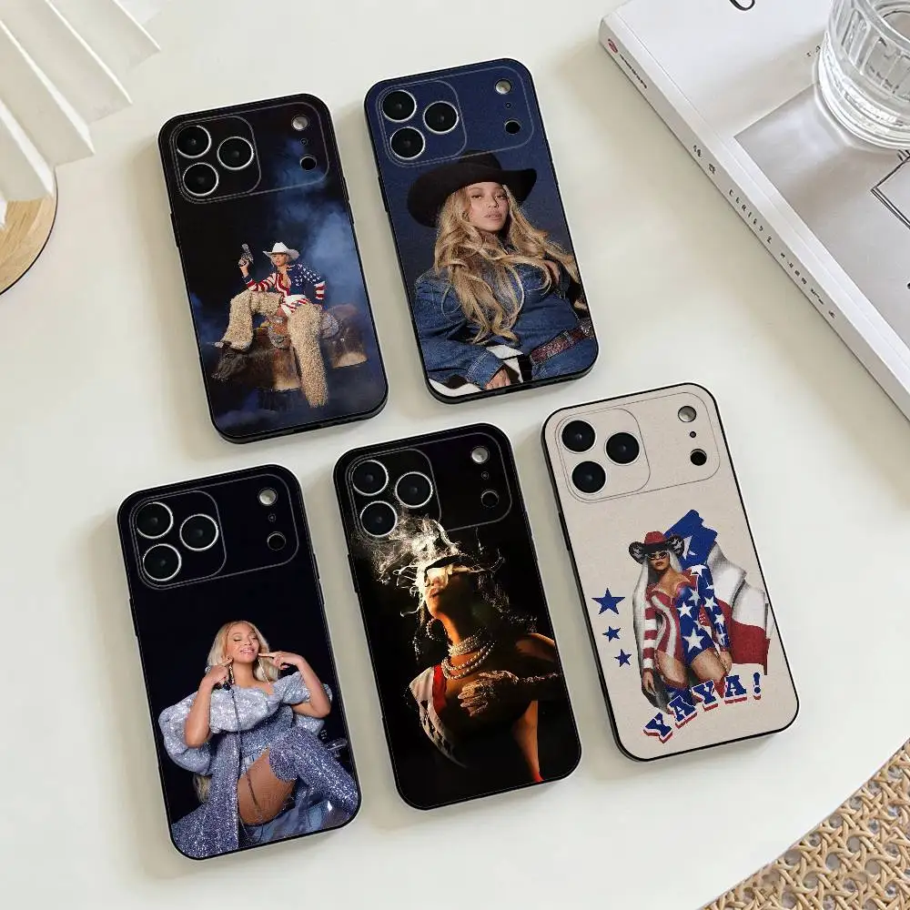 

C-Cowboy C-Carter B-Beyonce Phone Case For iPhone 17, 16,15,14,13,12,11 X XR Plus,Others Soft Black Cover