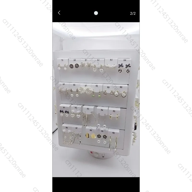 Jewelry Rack Live Broadcast Manual Electric Automatic Rotation Earrings Ear Hanging Display Rack Acrylic