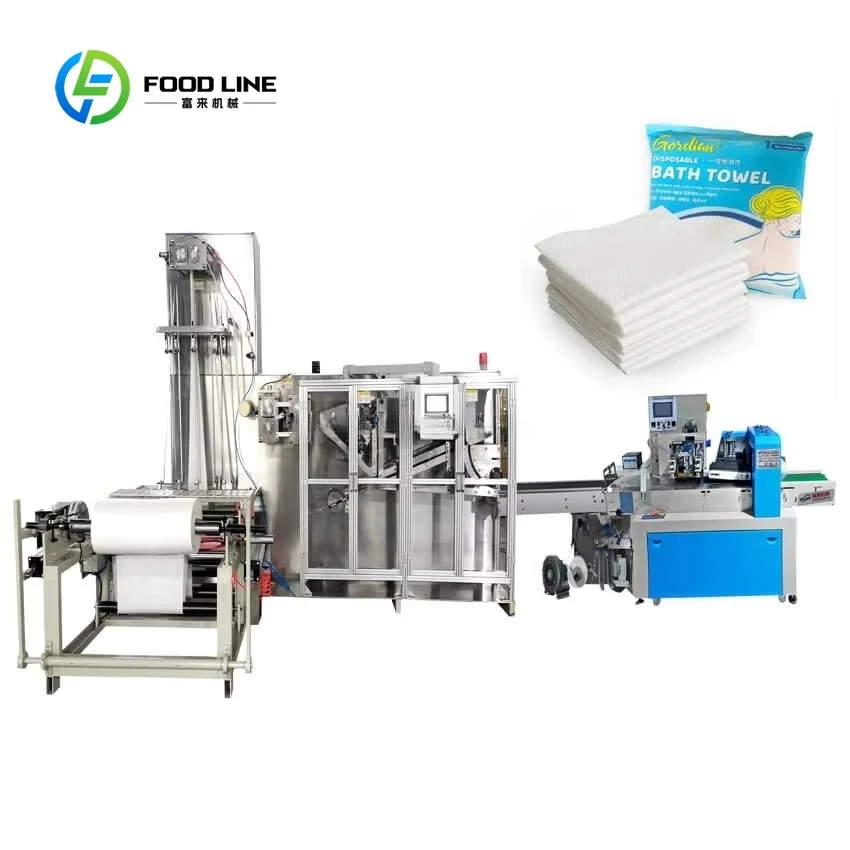 Customized Disposable Bath Textile Production Line (Making+Packing) for Towels & Mats