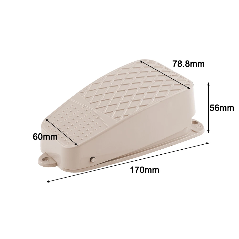 Interruptor de pé, interruptor de pedal, 10A 220V 15,7CM * 7,9CM Material: alumínio FS-3