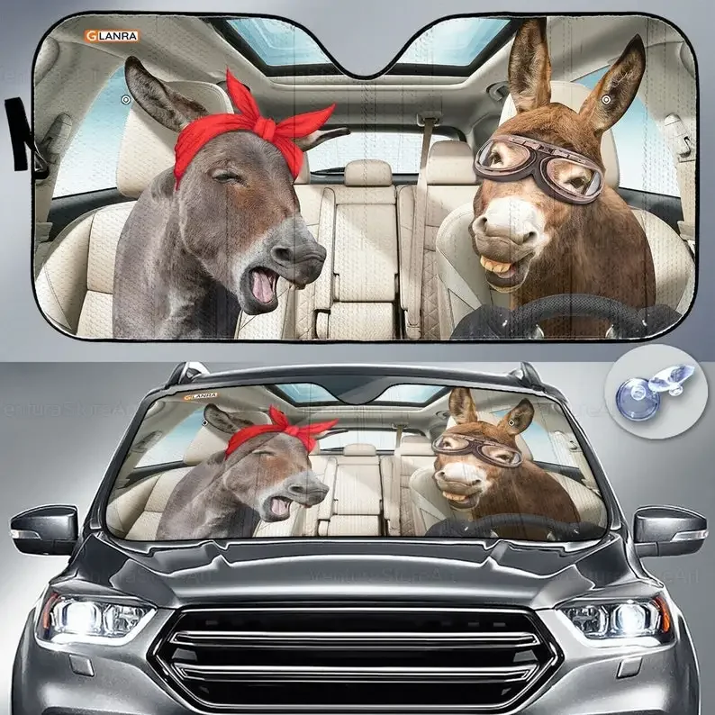 

Солнцезащитный козырек для автомобиля Donkey, забавный подарок для любителей осла, солнцезащитный козырек для осла, автомобильный солнцезащитный козырек PHT292204