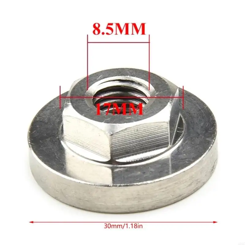 Set dadi flangiati per smerigliatrice angolare 103C per griglie con filettatura mandrino da 10 mm, blocco in acciaio 2x