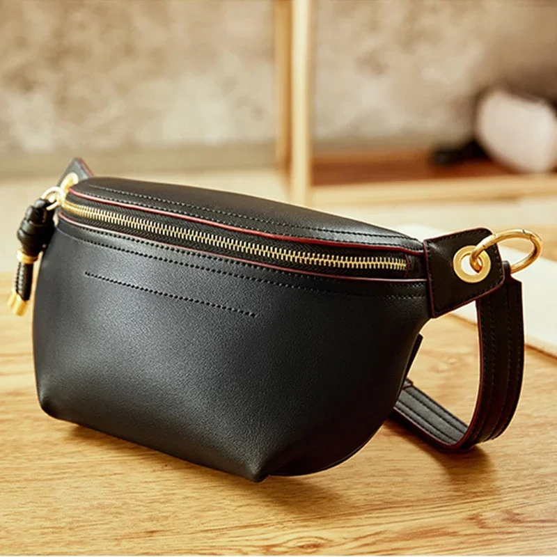 MAHEU Ins korea hot fashion style woman bags genuine leather fanny packs for sport outdoor travel bag for ladies girls waist bag