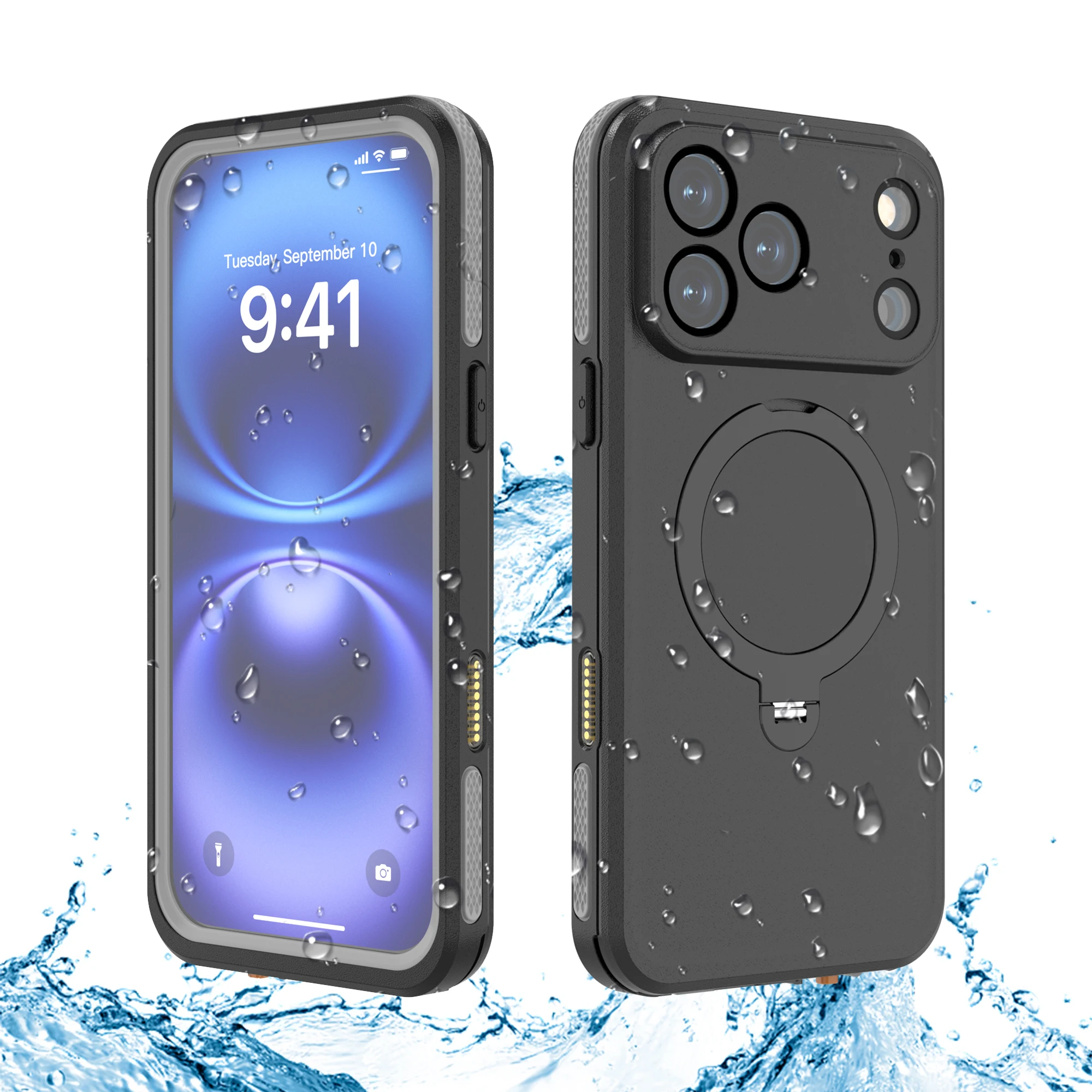 Aquatic Diving - Pengisian Daya Magnetis dengan Dudukan, Casing