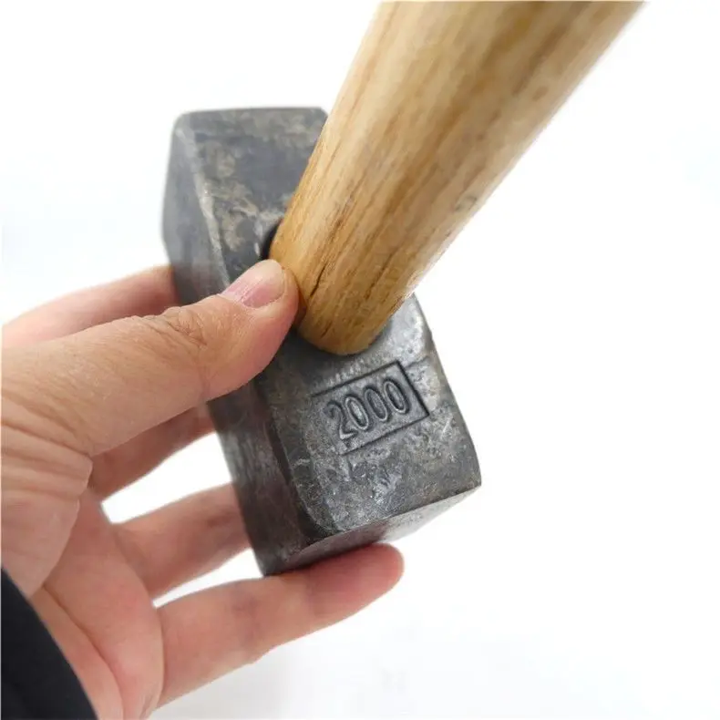 Stone hammer, square head, square head, wooden handle, heavy-duty wall smashing and wall dismantling, multifunctional