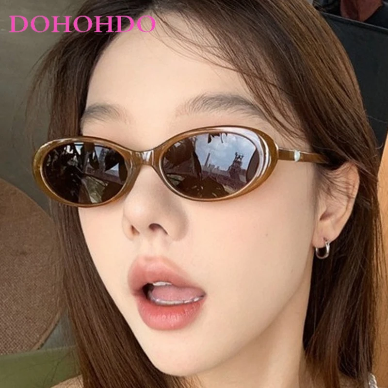 

Retro Fashion Pearl Oval Sun Glasses Women Men Luxury Brand Designer Eyeglasses Driving Shades Summer Traveling Sunglass UV400