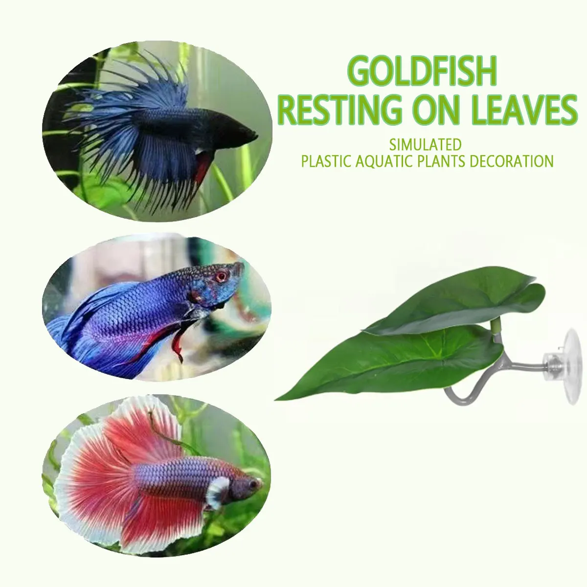 

Betta Fish Hammock Plastic Imitation Fish For Resting Breeding Aquarium Decorative Plant Simulating The Natural Habitat Of Fish