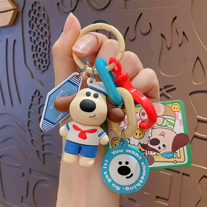 Cartoon Home Super Cute Various Shapes Big-eared Puppy Keychain Bag Pendant Car Keychain Creative Style Holiday Gift