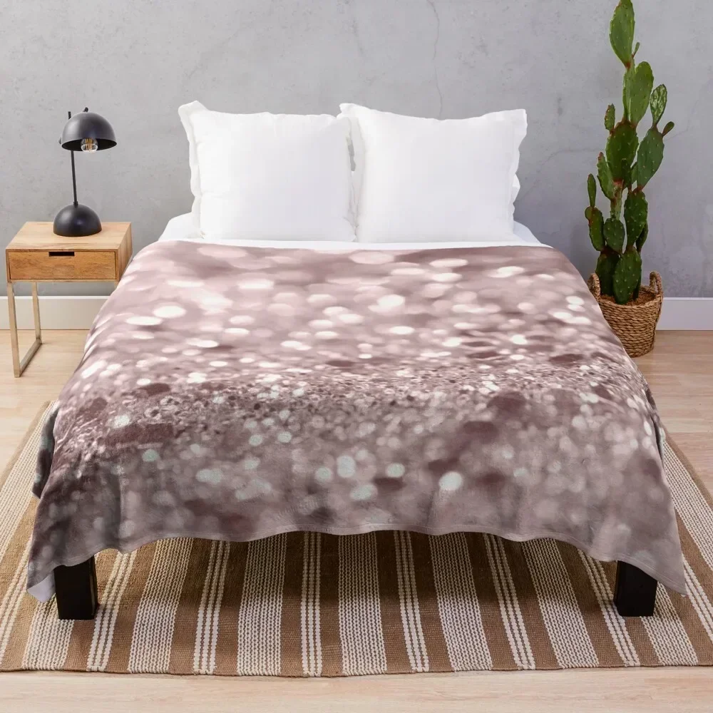 

Sparkling Rose Gold Blush Glitter #1 (Faux Glitter) #shiny #decor #art Throw Blanket