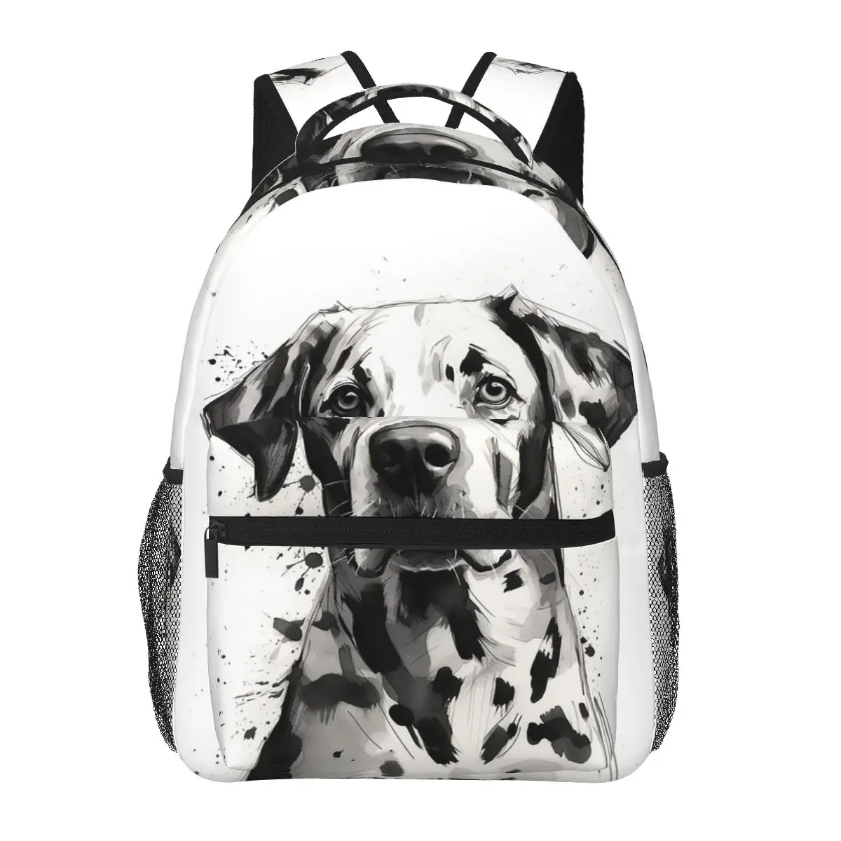 Dynamic Dalmatian Backpacks Boys Girls Bookbag Students School Bags Cartoon Kids Rucksack Shoulder Bag Large Capacity