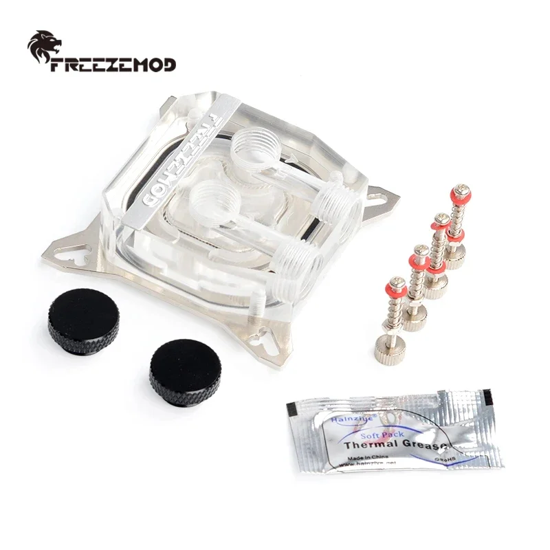 FREEZEMOD คอมพิวเตอร์ GPU Core Water Block เข้ากันได้กับ51*61, 53*53, 55*55, 58*58, 61*61 Hole Pitch 5V RGB AURA SYNC