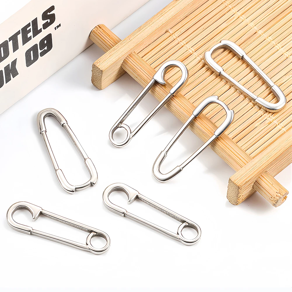 2 Stücke Edelstahl-Anhänger in Form einer Büroklammer für Schmuckherstellungszubehör DIY Halsketten- und Armbandzubehör – Detail 7