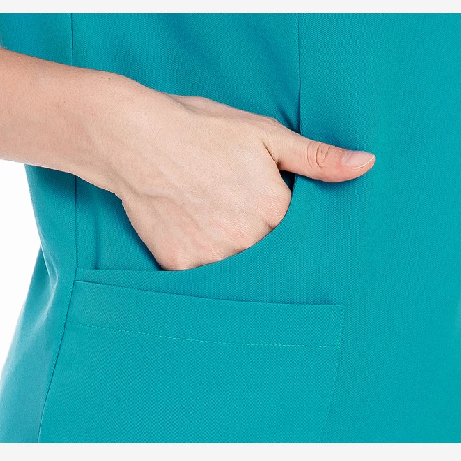 Ospedale elastico all'ingrosso della ragazza per le uniformi della stazione termale dell'insieme degli scrub delle donne dell'uniforme dell'infermiera dei cappotti del laboratorio medico