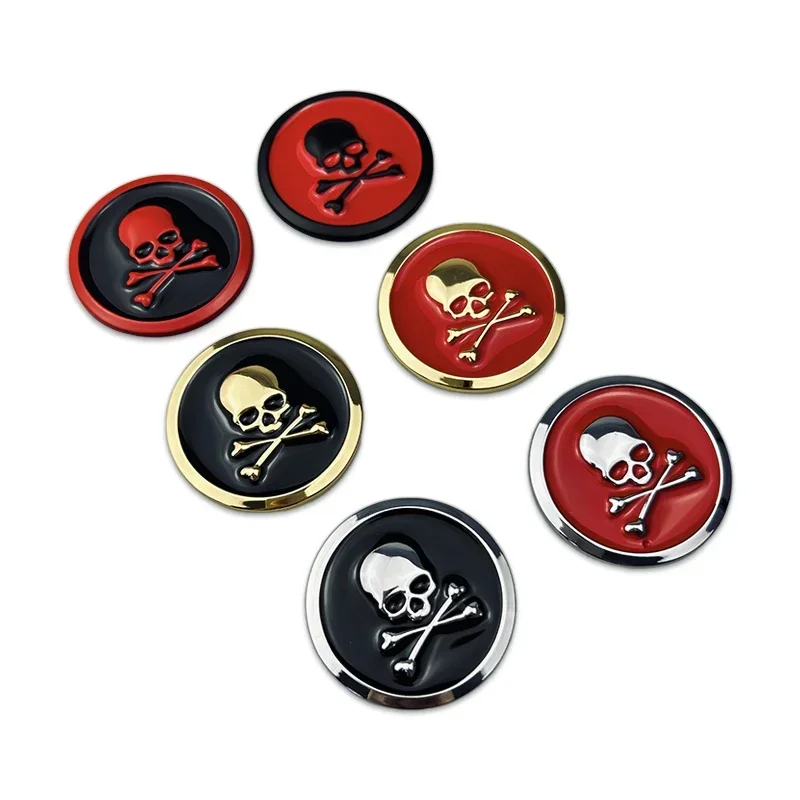3.4cm Skull Emblem Car Rear Sticker Body Badge for BMW Hyundai Jeep Nissan Mitsubishi Mazda Honda Volvo Subaru Jaguar Lexus