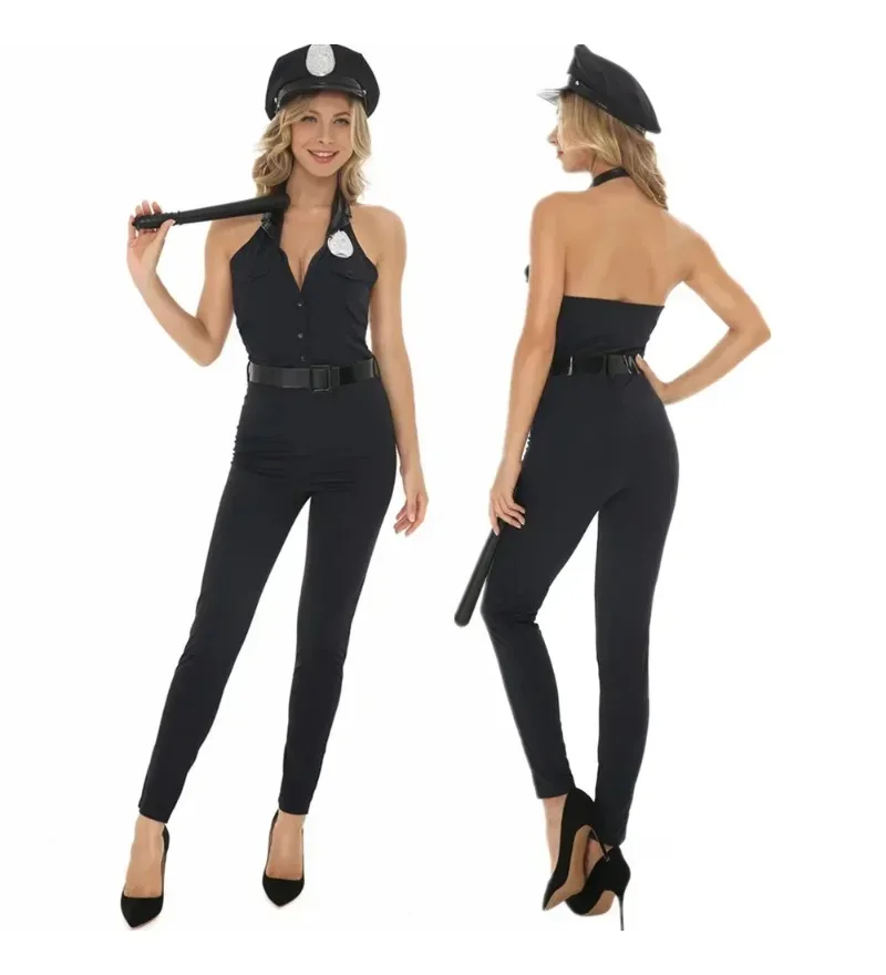 

Halloween Sexy Female Cop Police Officer Costume Adult Women Police Cosplay UniformFancy Dress