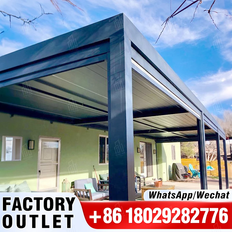 

Stylish Modern Pergopanel ioclimatic Modular Pergola with Arch-Shaped Arbour PVC Material Coated Wood/Aluminum/Plastic Frame