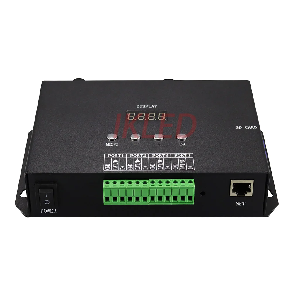 

led 4 ports artnet controller,Madrix only,16 universes,2720 pixels,DMX to SPI,support SD card,DMX Console,online/offline control