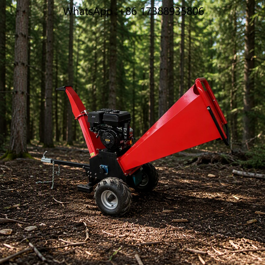 New 15HP Self-Feeding Heavy-Duty Wood Chipper CE EPA Certified Branch Shredder for Farm Garden & Forestry