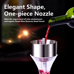 wine decanter Aerator aerator stainless steel dispenser separ funnel with Sediment Strainer stainless steel dispenser funnel