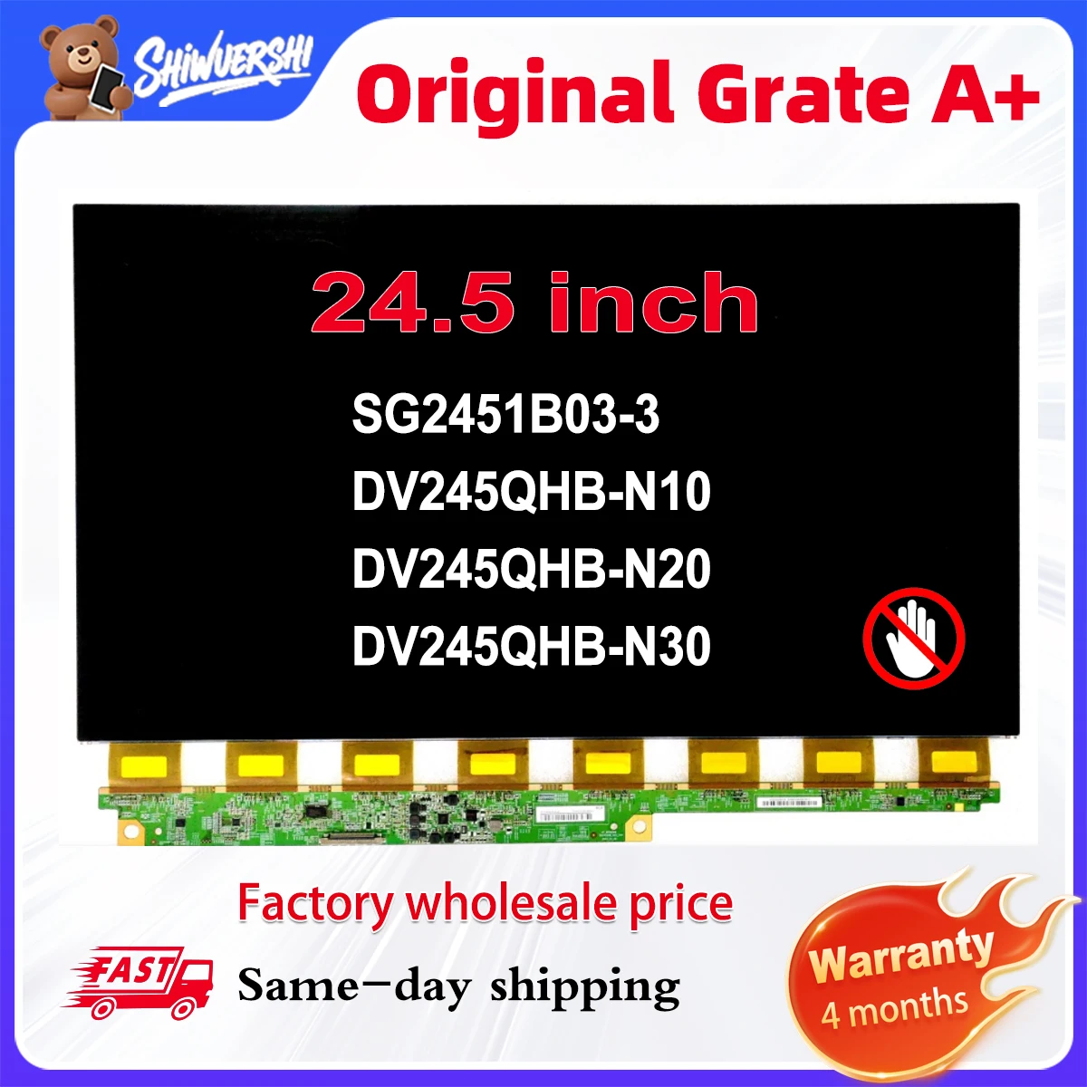

Original New A+ 24.5'' Only Lcd Glass Screen SG2451B03-3 DV245QHB-N10 DV245QHB-N20 DV245QHB-N30 DV245QHB N10 N20 N30