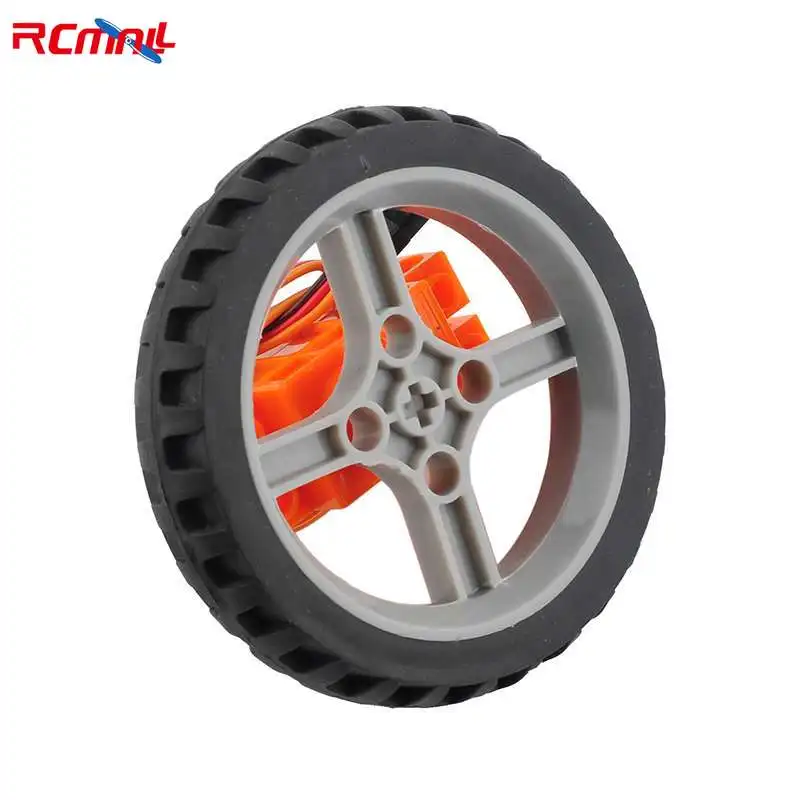 Picture 5: 4PCS 360 Degree Contiguous Rotation Programmable Geek Servos Motor Orange for Microbit Micro:bit DIY RC Robot Smart Car