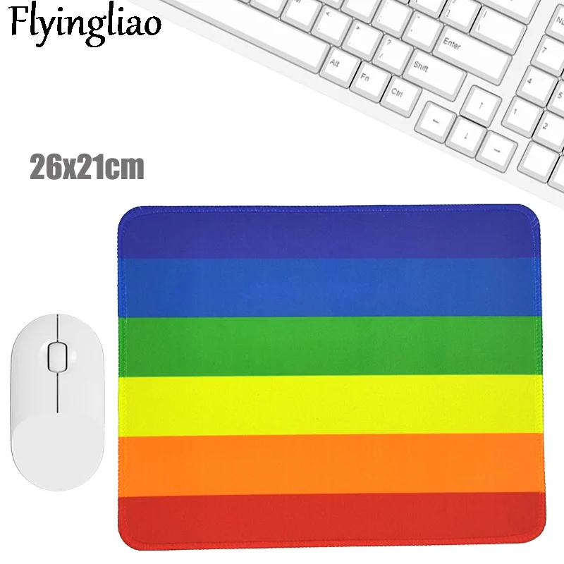 Homosexuality Rainbow Creative Office Keyboard Pad Kawaii Laptop Mouse Mat Anti Slip Desk Mats Custom Desk Pad Mouse Pad Wrist 