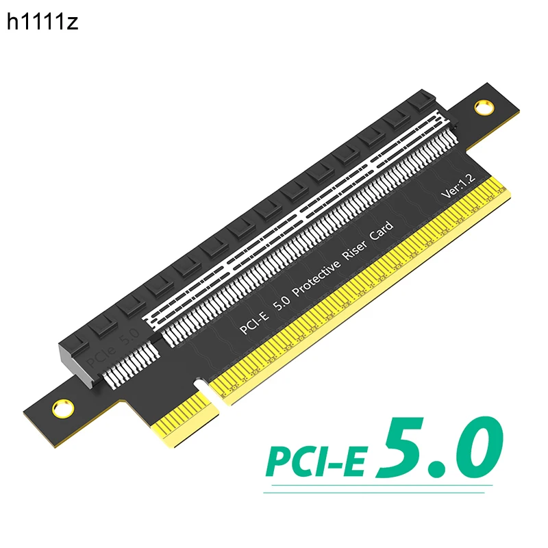 

NEW PCIE 5.0 X16 Adapter PCI Express 5.0 16X Male to 16X Female Slot Protective Riser Card 180 Degree Extender for Graphics Card