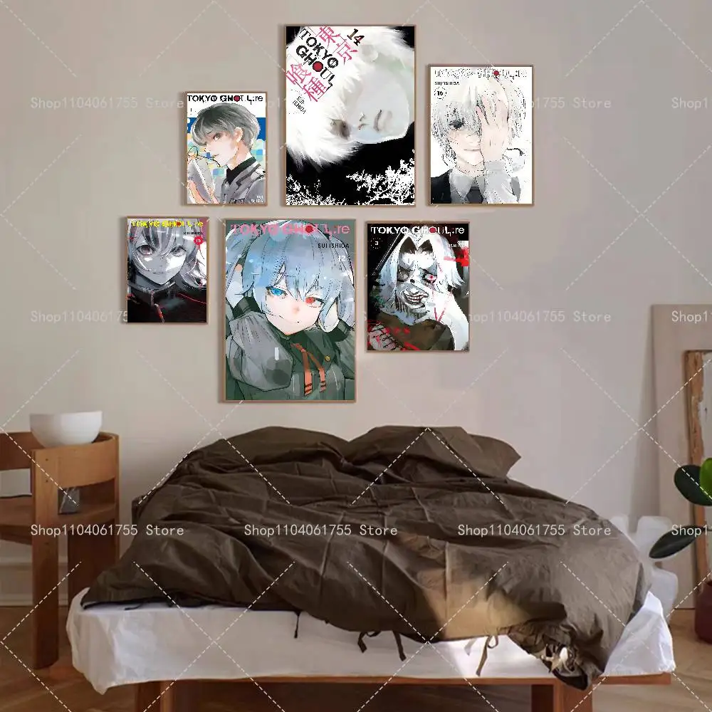 Anime Tokyo Ghoul Poster Self-adhesive Art Waterproof Paper Sticker Coffee House Bar Room Wall Decor