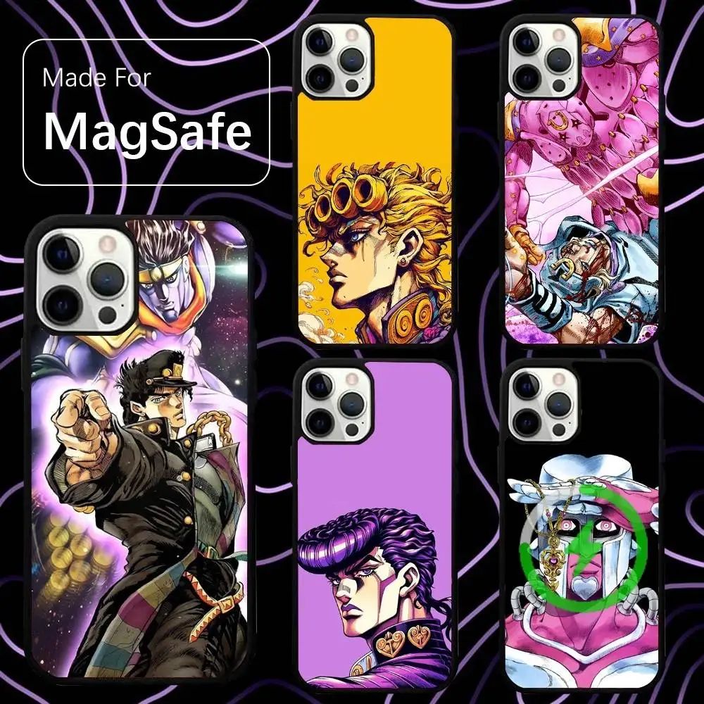 

Jojo Bizarre Adventure Phone Case For iPhone 16,15,14,13,12,11,Pro,Max,Plus,Mini,SE New Magsafe Magnetic Wireless Charging