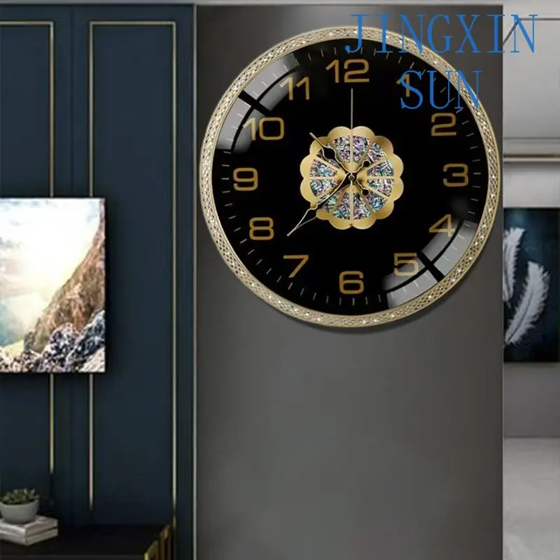 Retro Hang Clocks Metal Wall Clock Living Room Modern Luxury Silent Watch Household Mechanical Watches Decoration Accessories