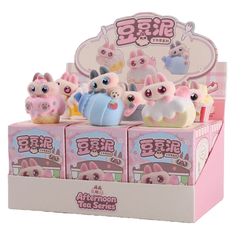 

Doudouni Cute Cat Blind Box Afternoon Tea Series Desk Decor Collectible Toys Trendy Gift For Girls Random Pick With Hidden Style
