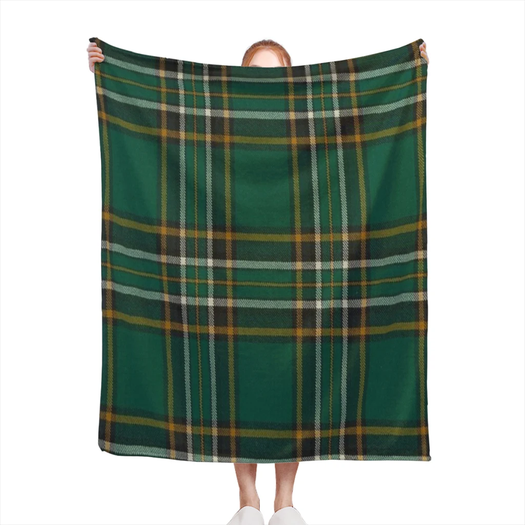 

Irish National Celtic Tartan Medium Blanket Comforter Flannel Soft throw Blankets Warm Home and Decoration