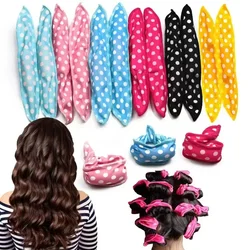 10 Stück Wellenpunkt Heatless Lockenwickler Lockenstab Stirnband Keine Hitze Lockenwickler Lazy Curls mit schlafendem Haar-Styling-Werkzeug