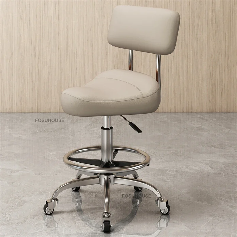 for Barber Chairs Beauty Studio Hairdresser Front Desk Hairdressing Chairs Rolling Salon Stool with Pneumatic Lift