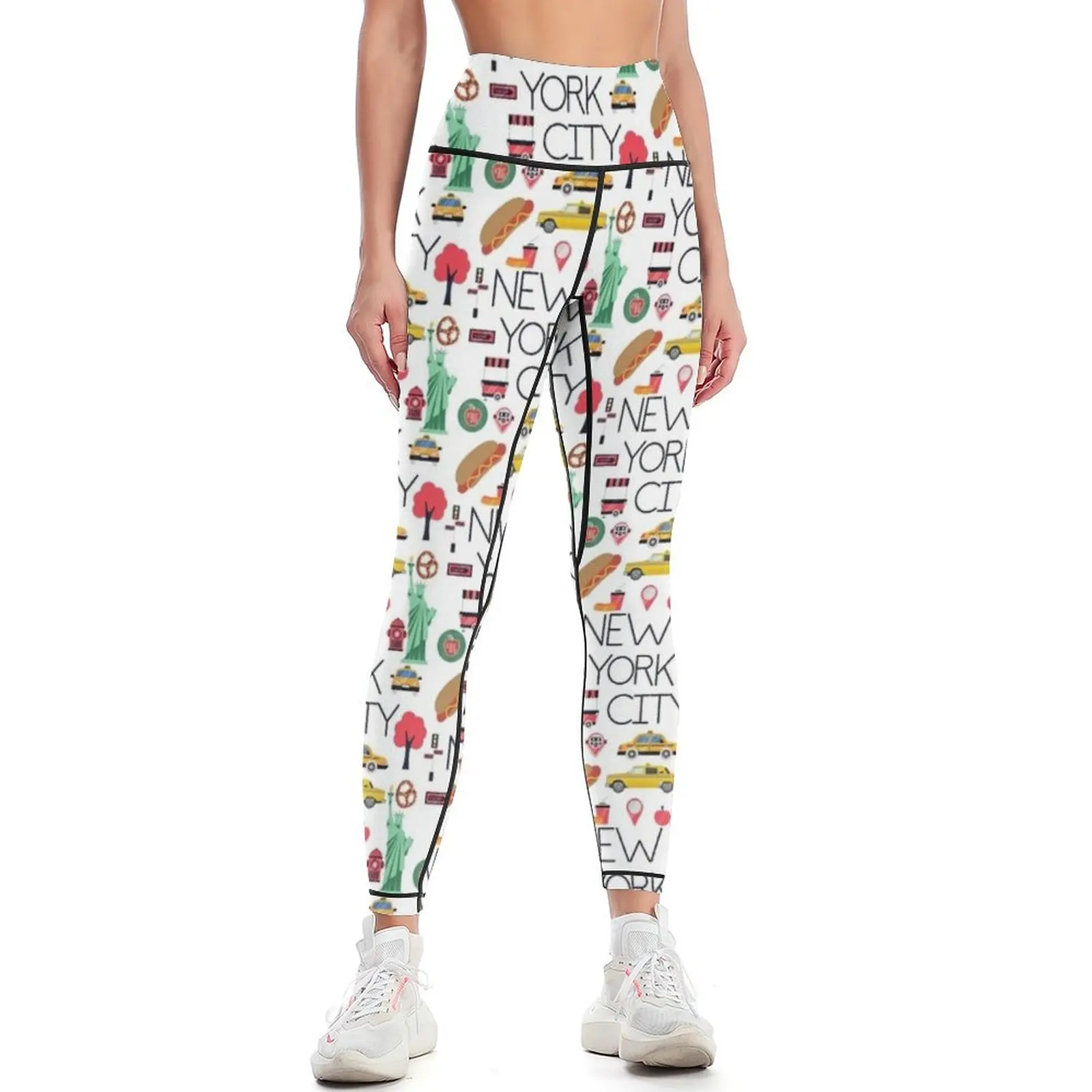 The New York Pattern, New york lovers Leggings gym wear Legging sexy woman Womens Leggings