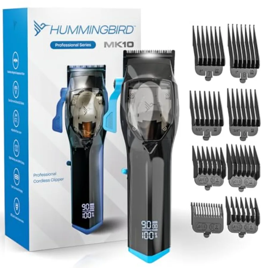 

Professional Barber Clippers MK10 Pro Series with 9000 RPM Brushless Motor DLC Blade Cordless USB-C Rechargeable Super Torque B